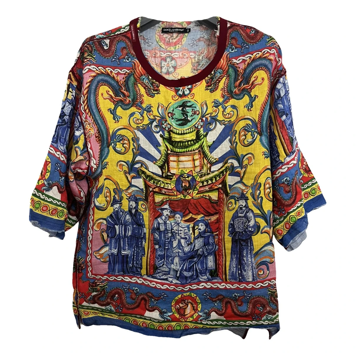 Pre-owned Dolce & Gabbana Linen T-shirt In Multicolour