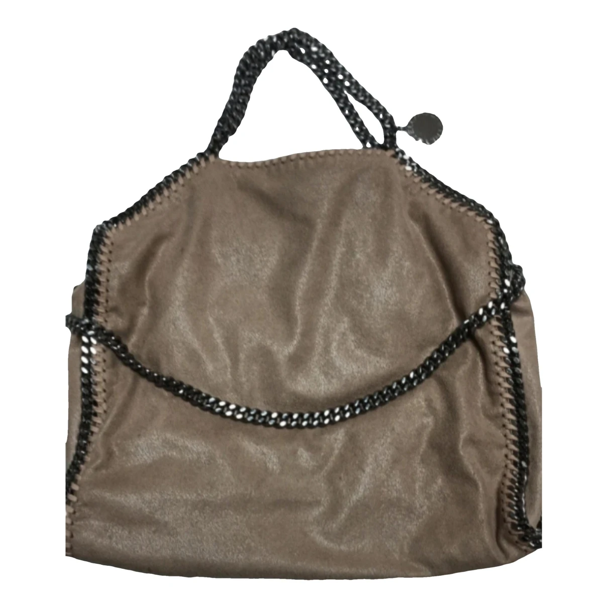 Pre-owned Stella Mccartney Falabella Vegan Leather Handbag In Beige