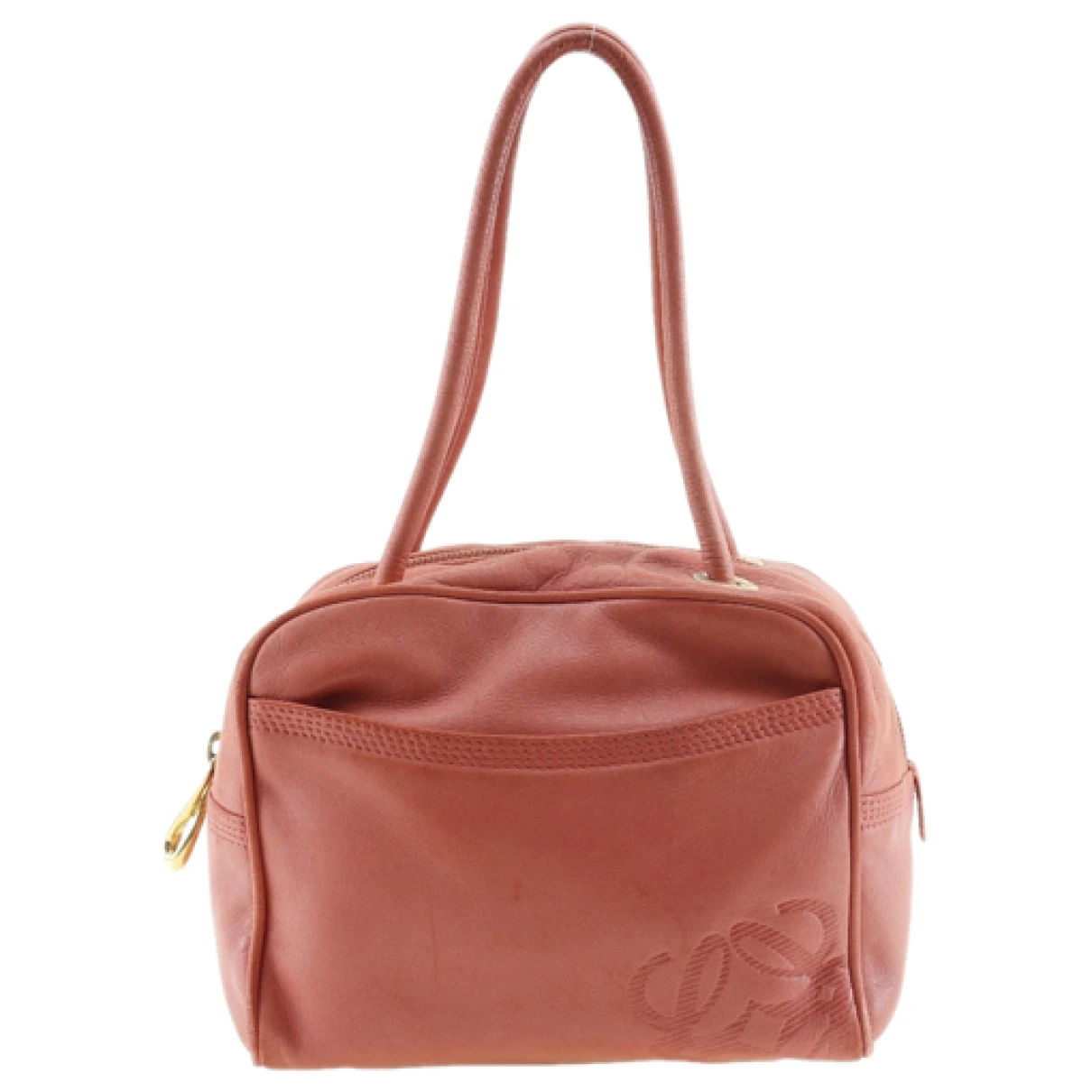 Pre-owned Loewe Anagram Pony-style Calfskin Handbag In Pink