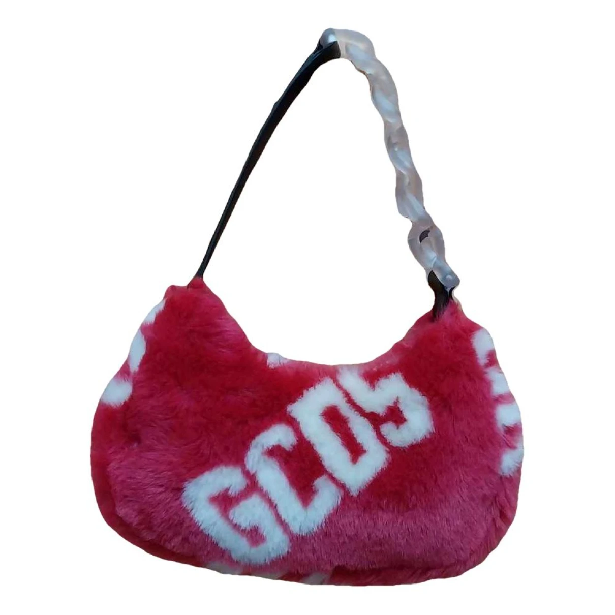 Pre-owned Gcds Faux Fur Handbag In Pink