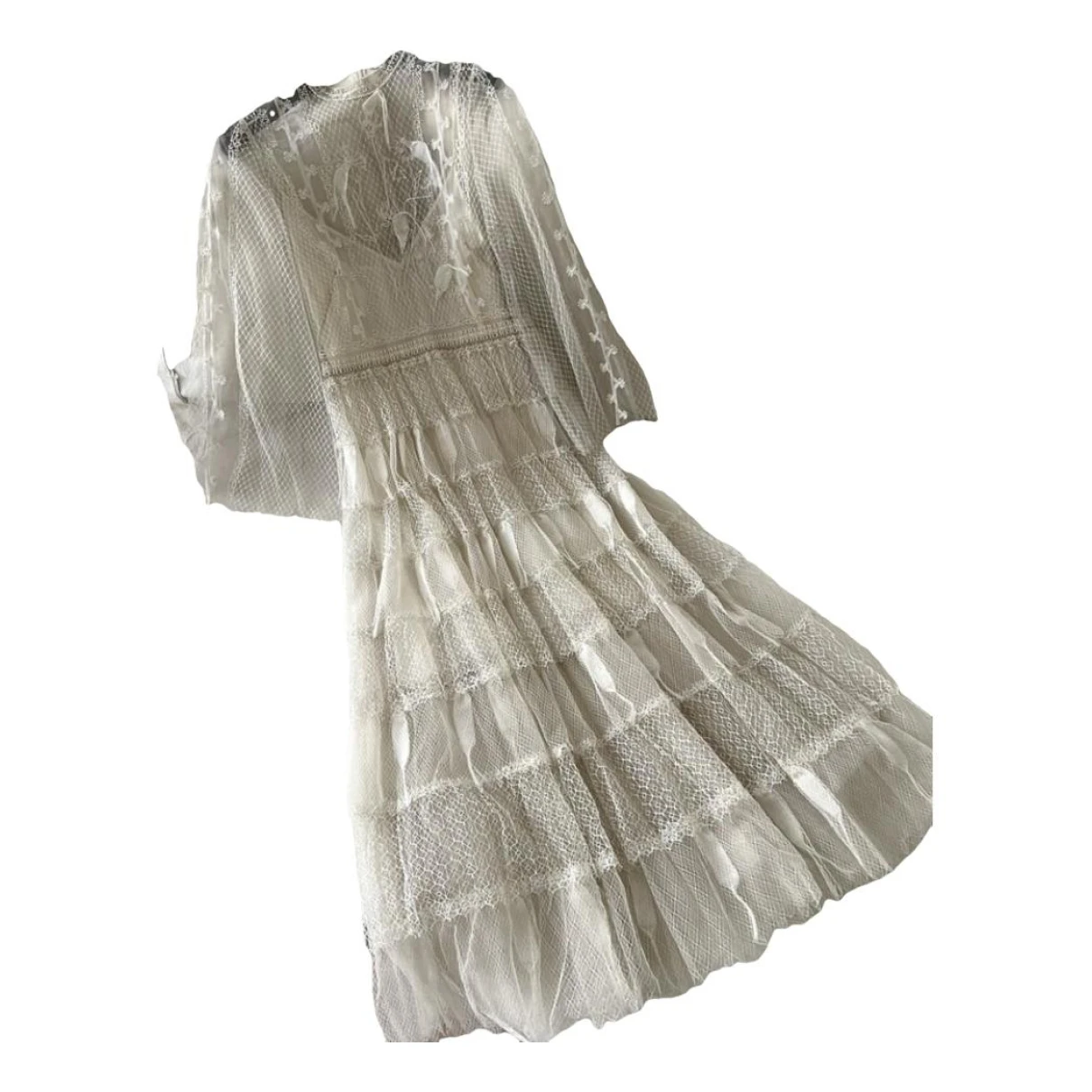 Pre-owned Dior Maxi Dress In White