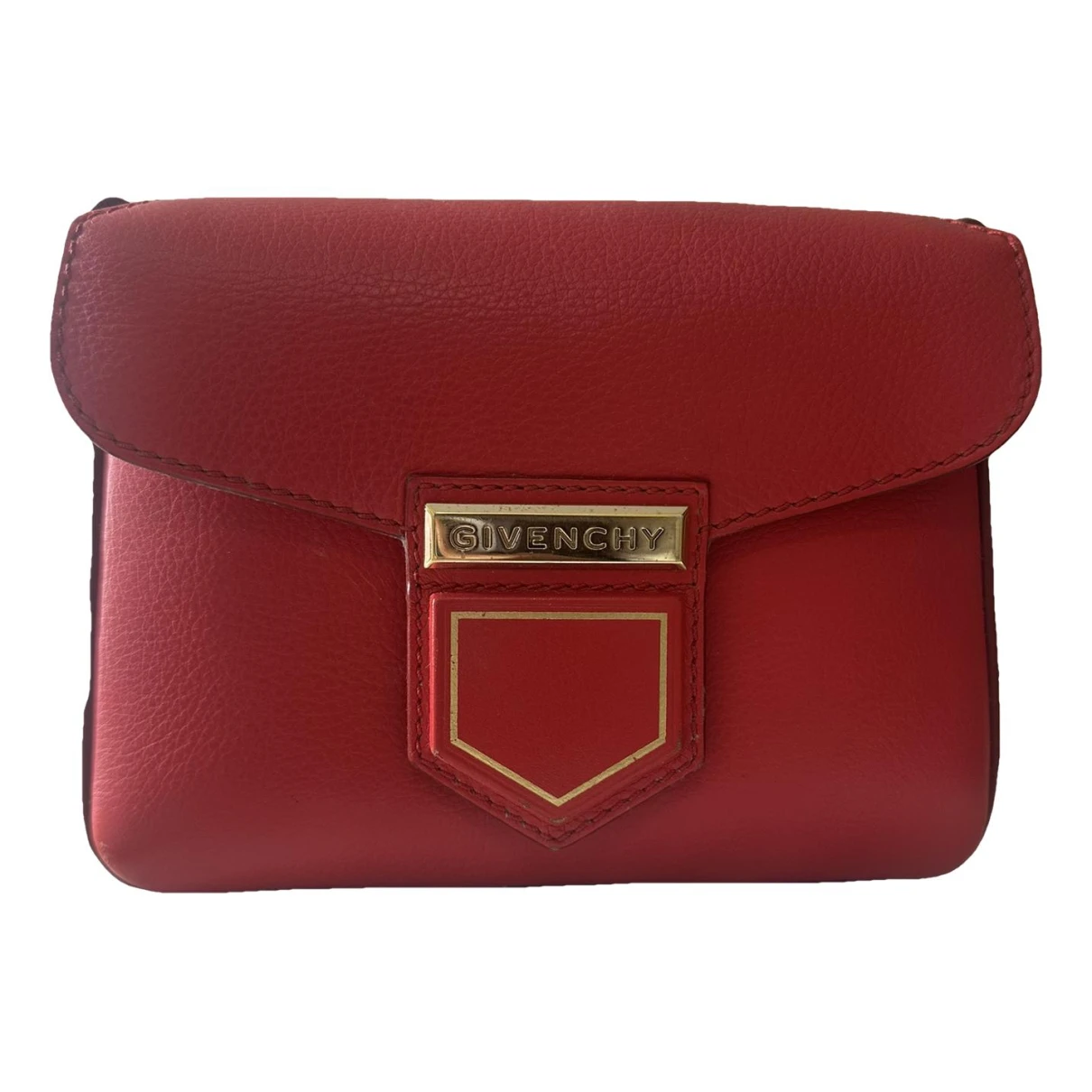Pre-owned Givenchy Nobile Leather Tote In Red