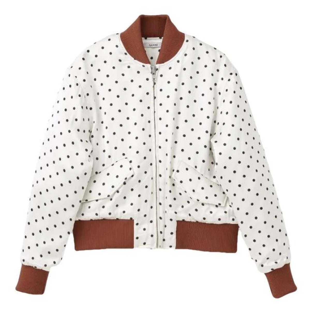 Pre-owned Ganni Jacket In White
