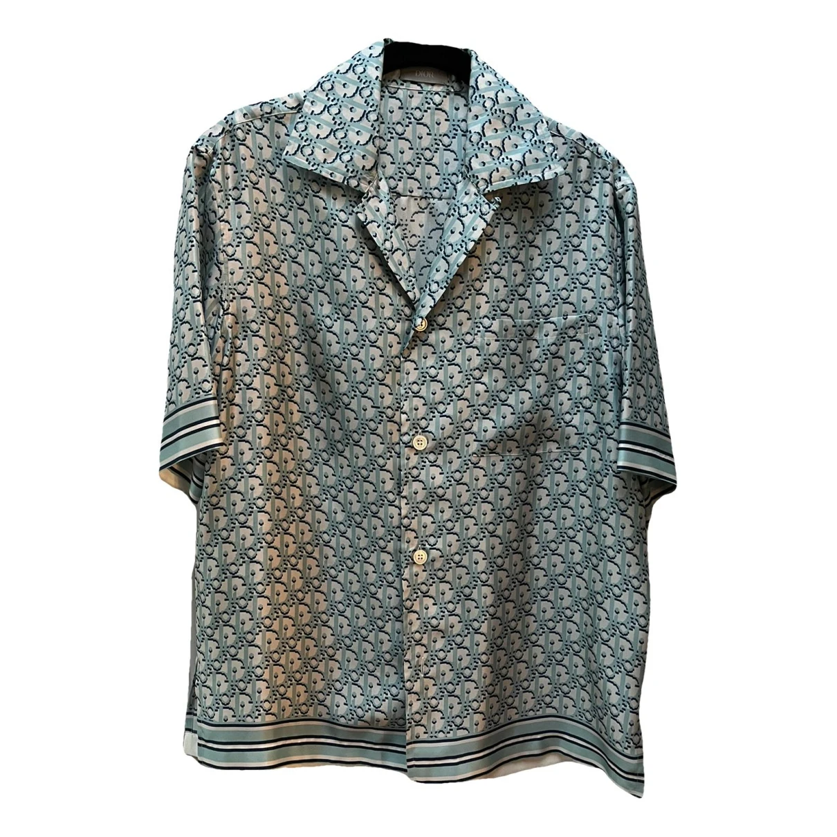 Pre-owned Dior Silk Blouse In Turquoise
