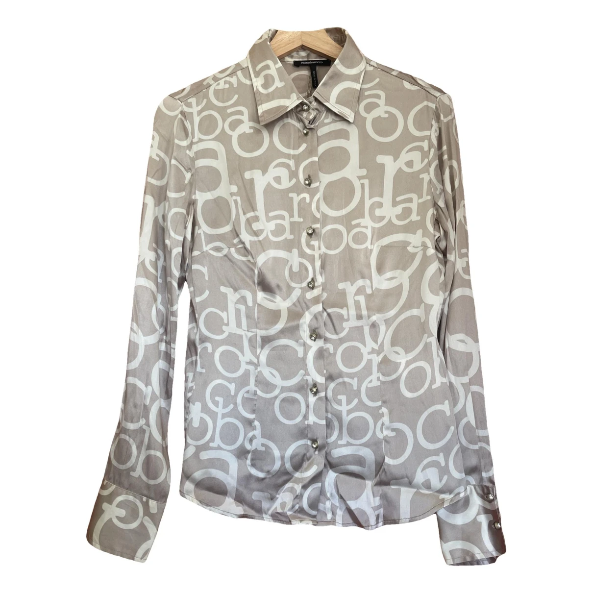Pre-owned Roccobarocco Silk Blouse In Beige