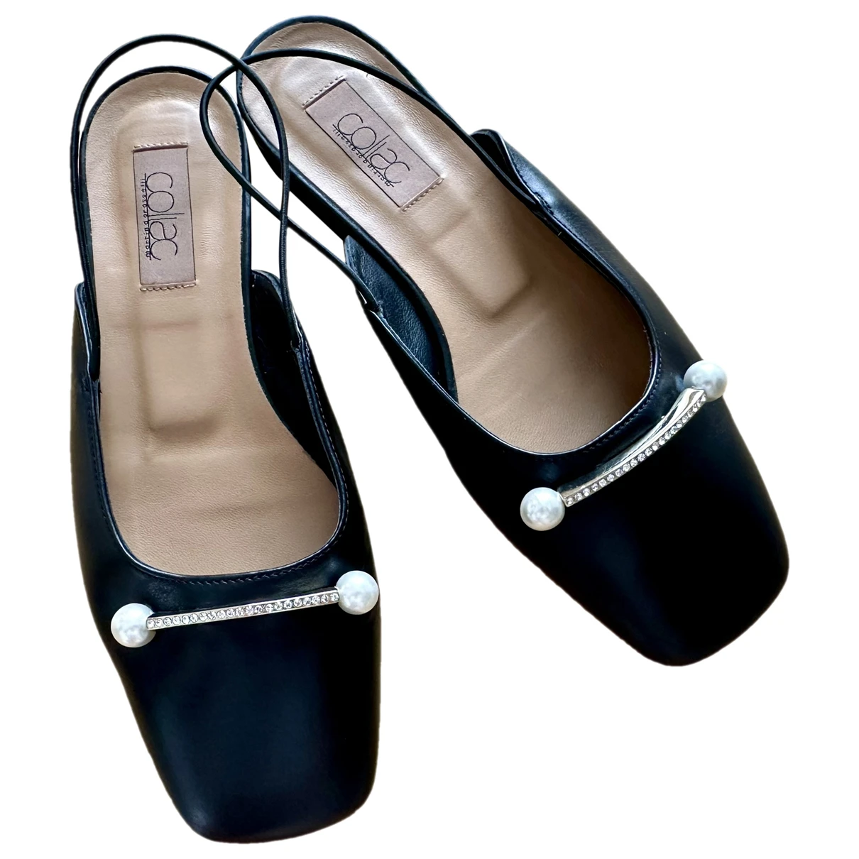 Pre-owned Coliac Leather Ballet Flats In Black