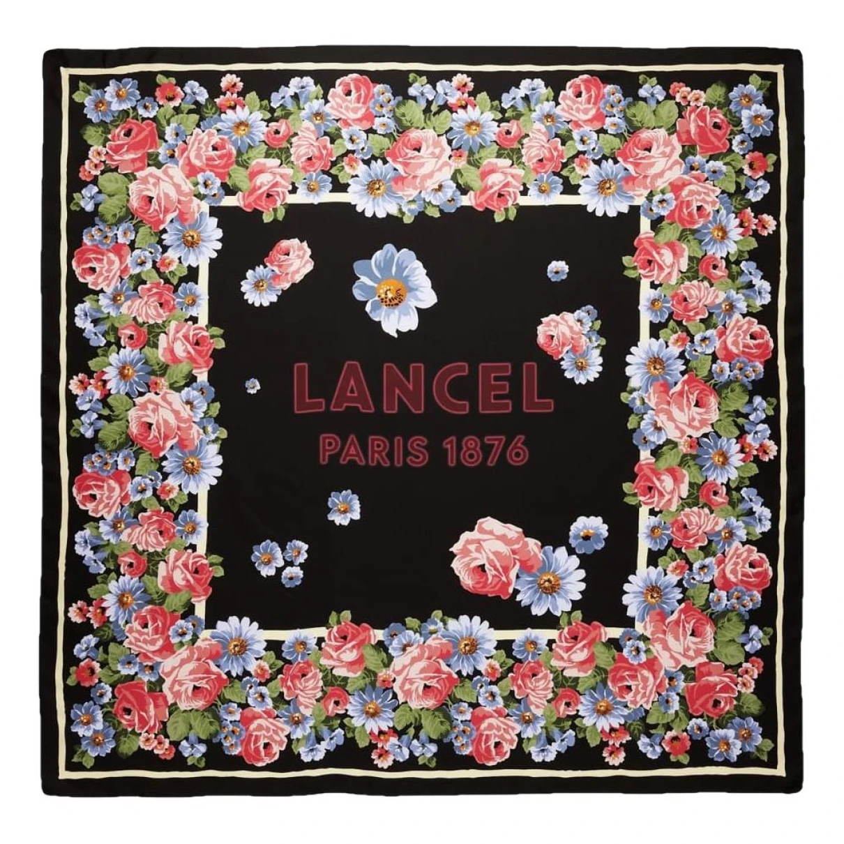 Pre-owned Lancel Silk Scarf In Multicolour