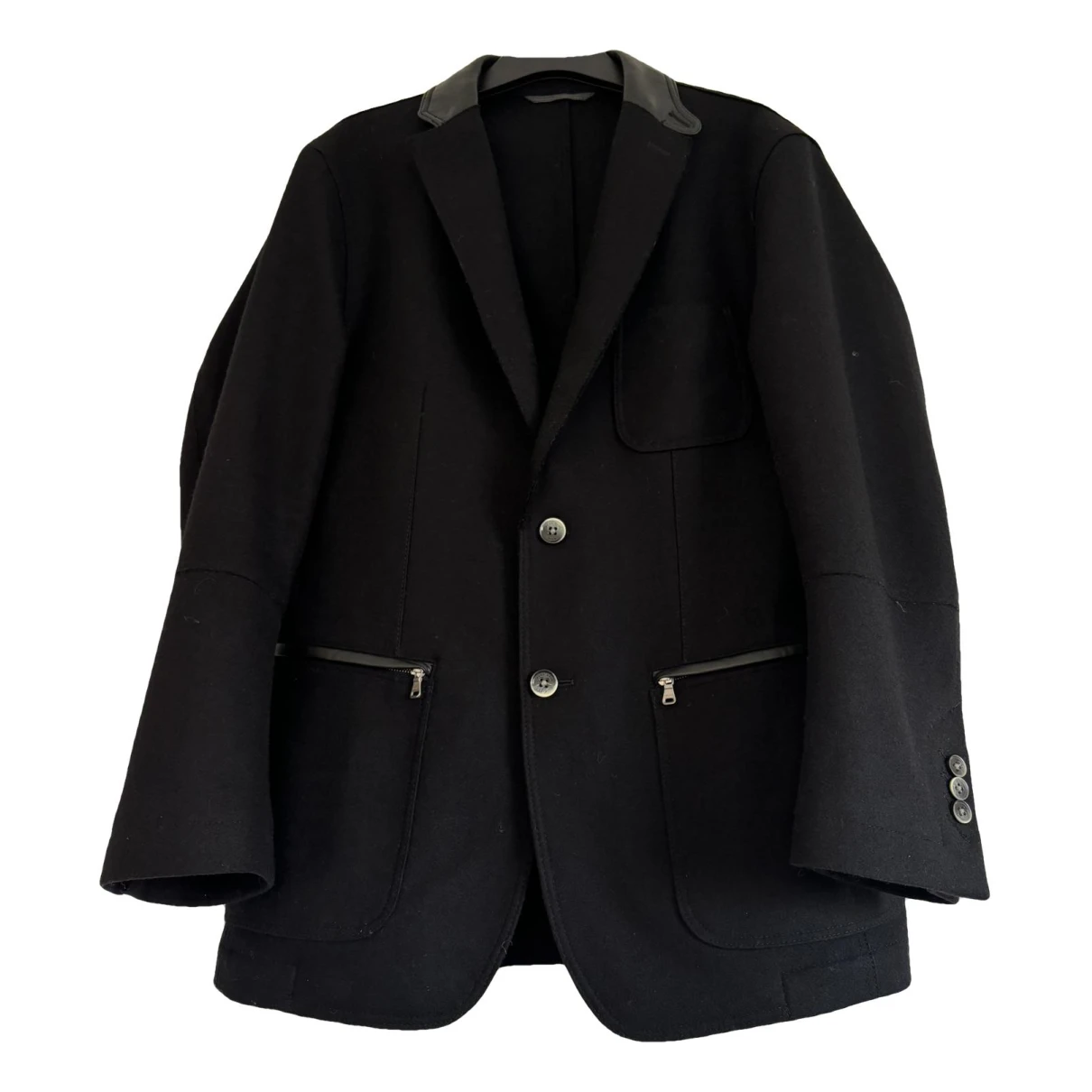 Pre-owned Hugo Boss Wool Jacket In Black