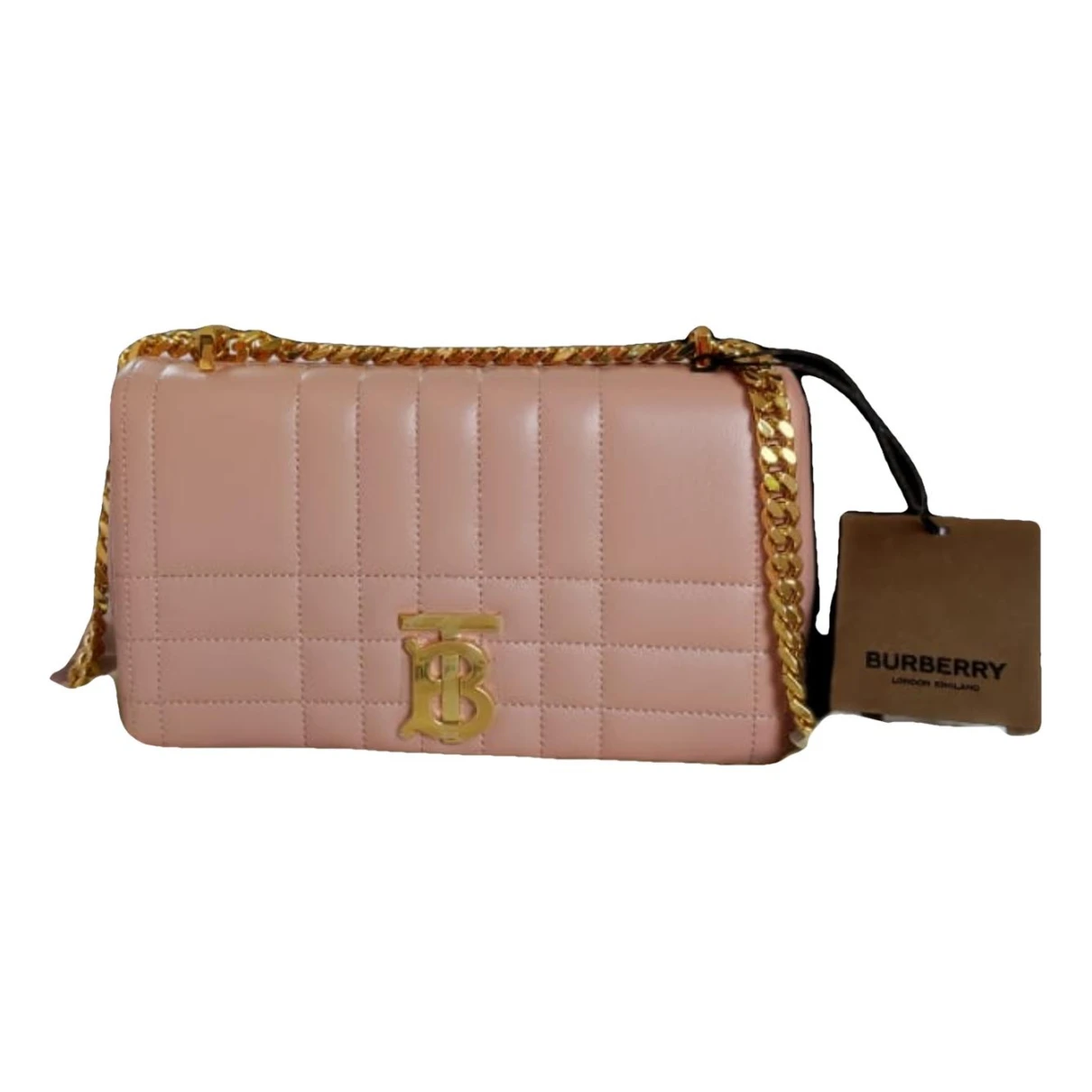 Pre-owned Burberry Lola Leather Crossbody Bag In Pink