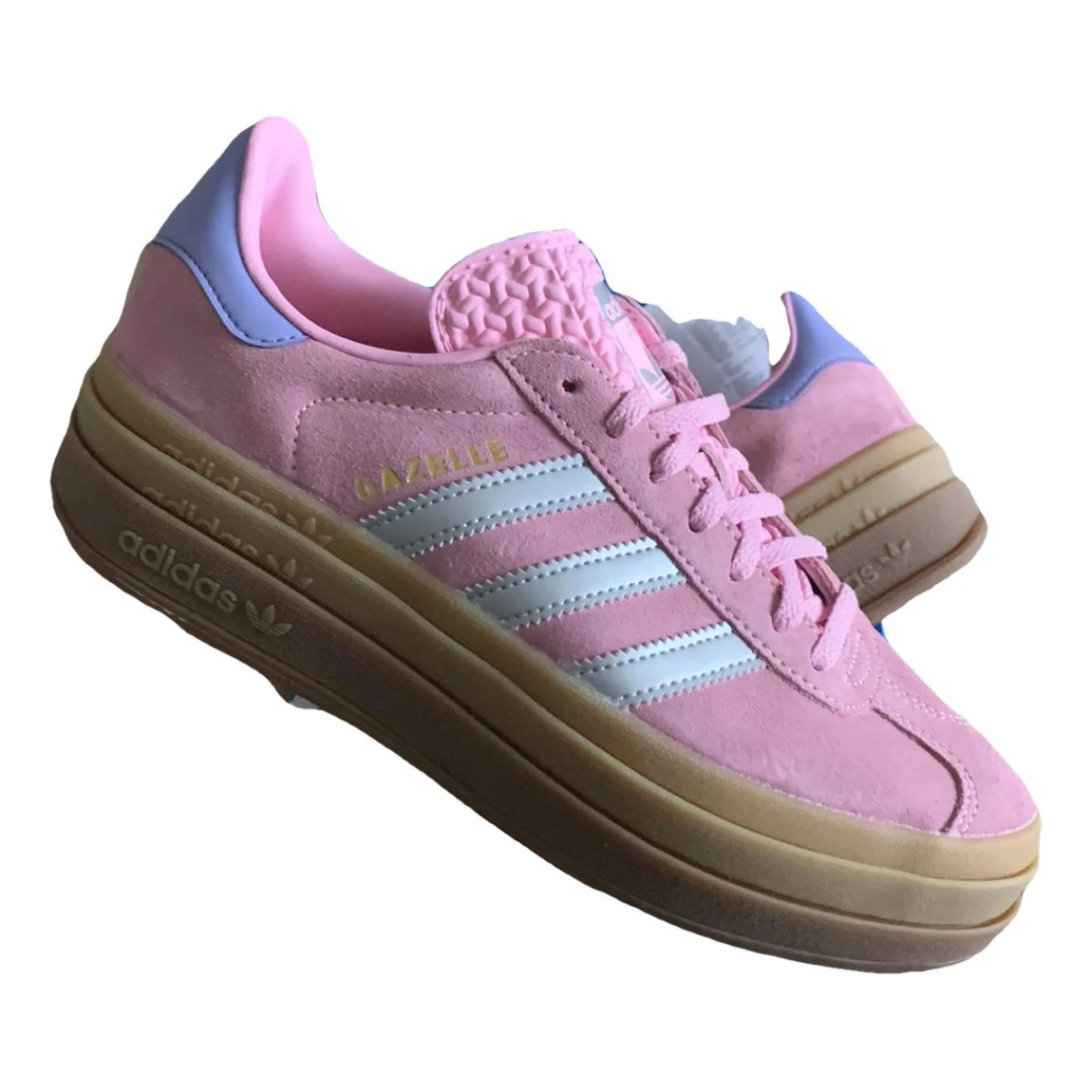 Pre-owned Adidas Originals Gazelle Velvet Trainers In Pink