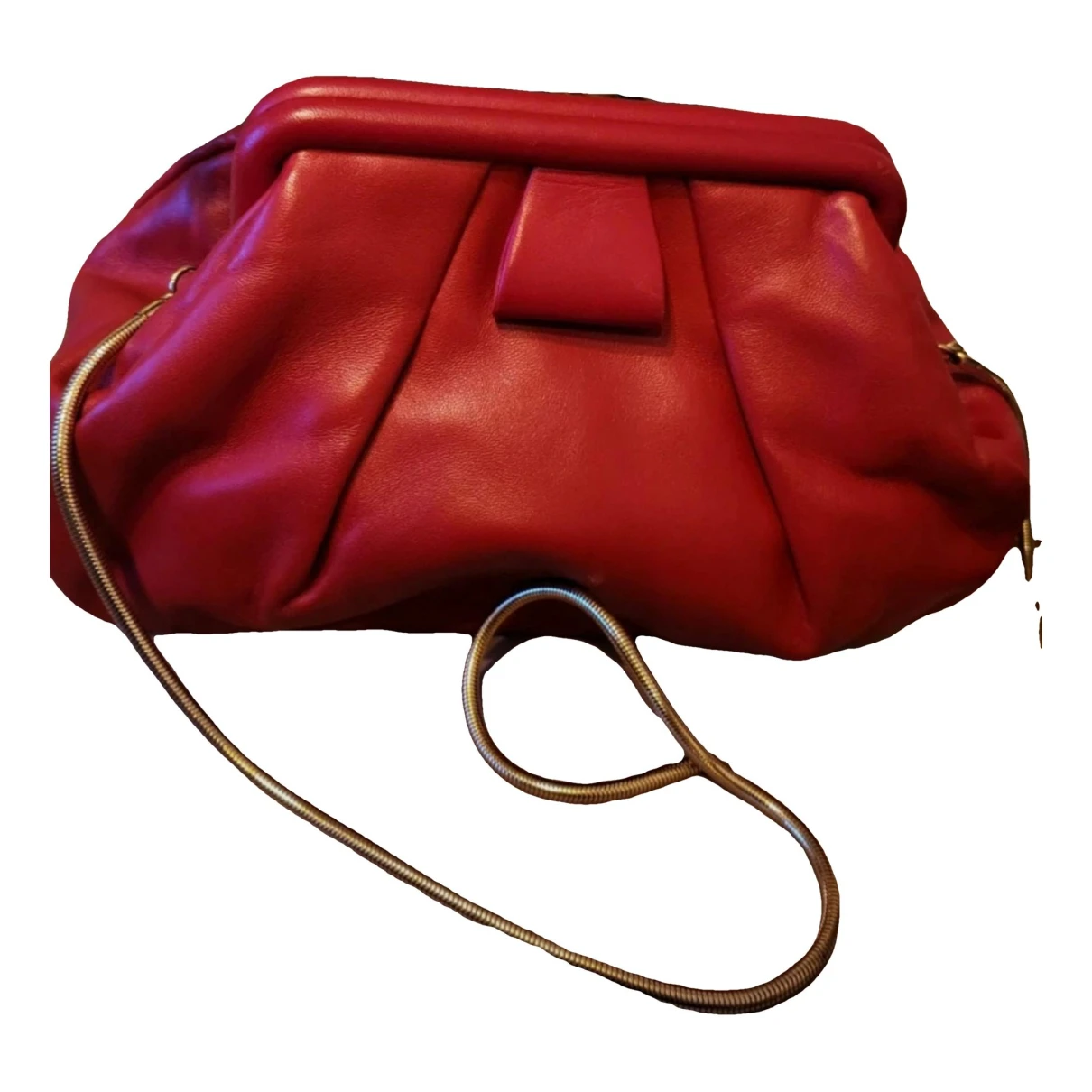 Pre-owned Miu Miu Leather Handbag In Red