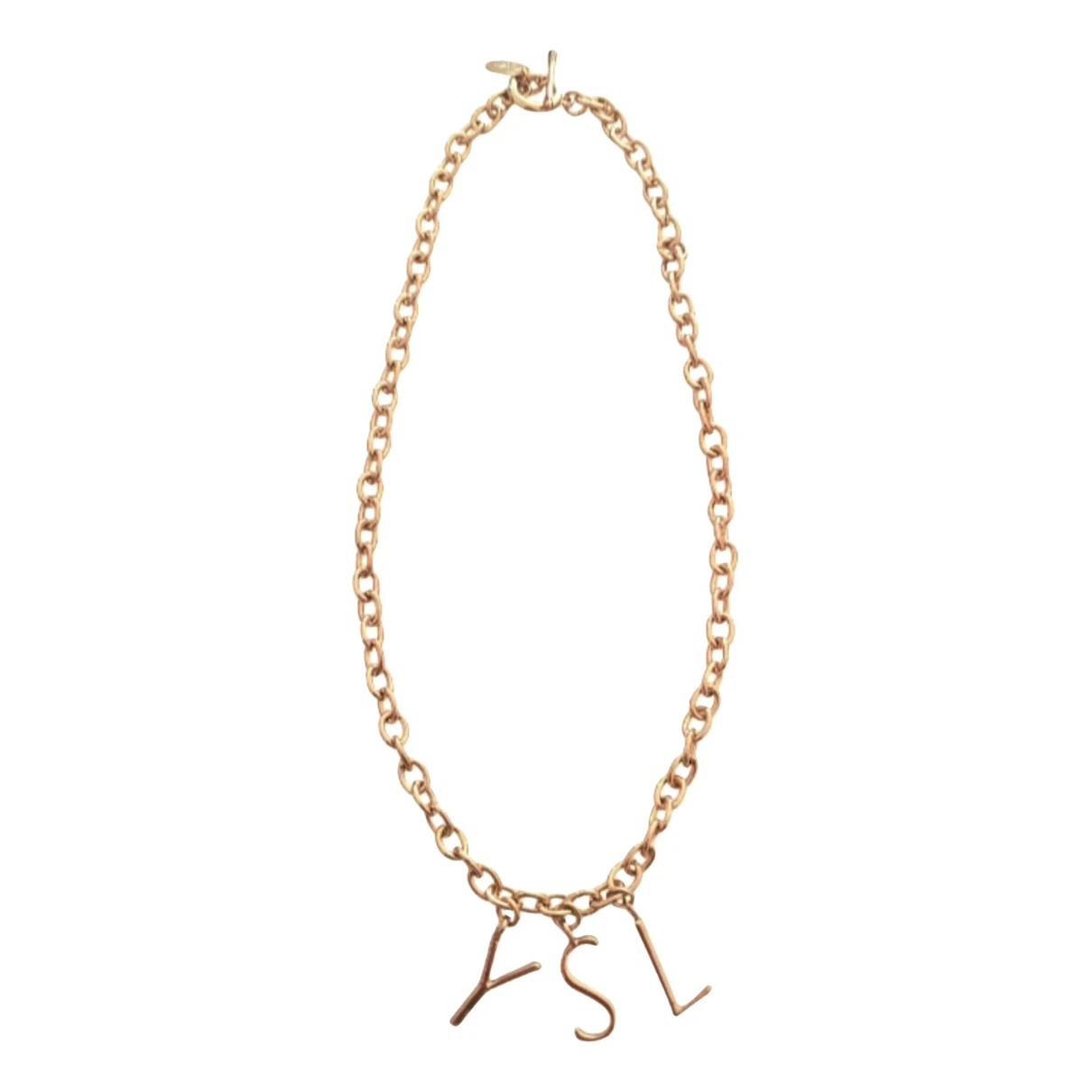 Pre-owned Saint Laurent Necklace In Silver