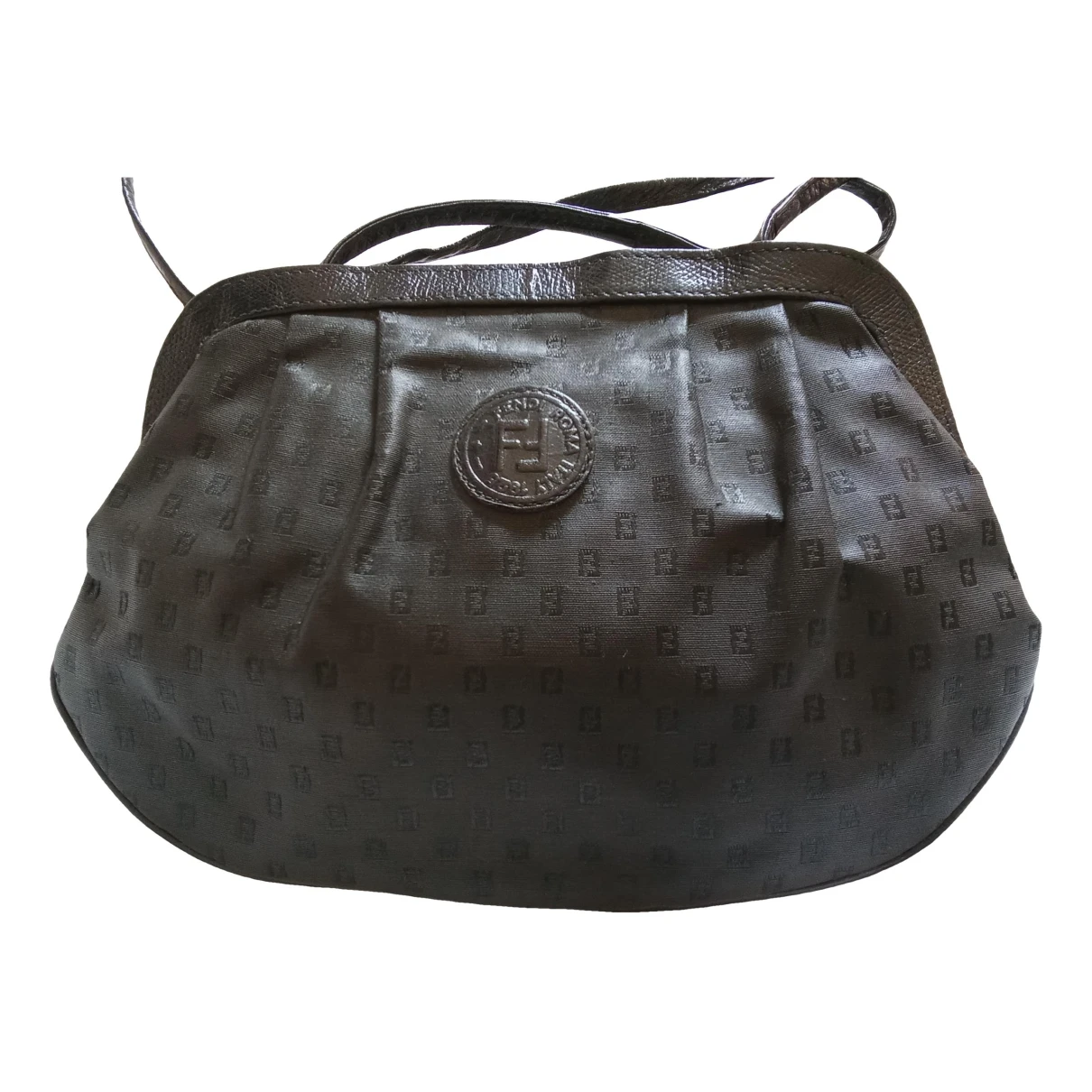 Pre-owned Fendi Cloth Crossbody Bag In Black
