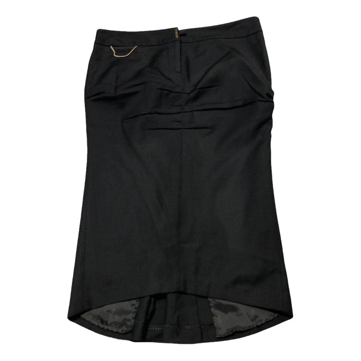 Pre-owned Elisabetta Franchi Wool Mid-length Skirt In Black