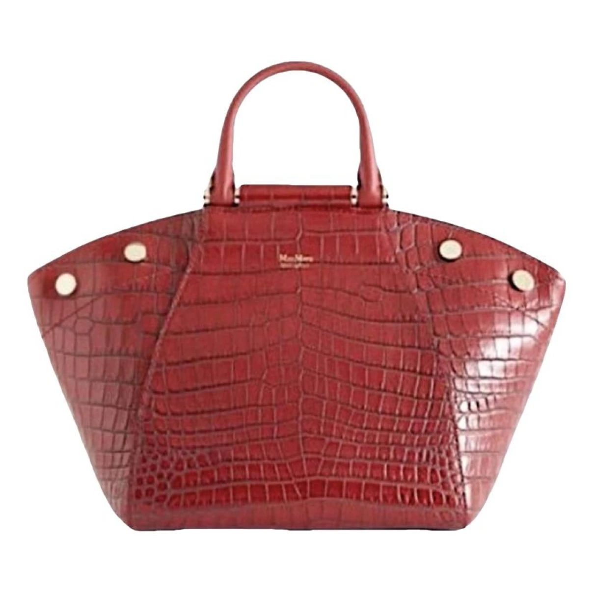 Pre-owned Max Mara Anita Leather Crossbody Bag In Red
