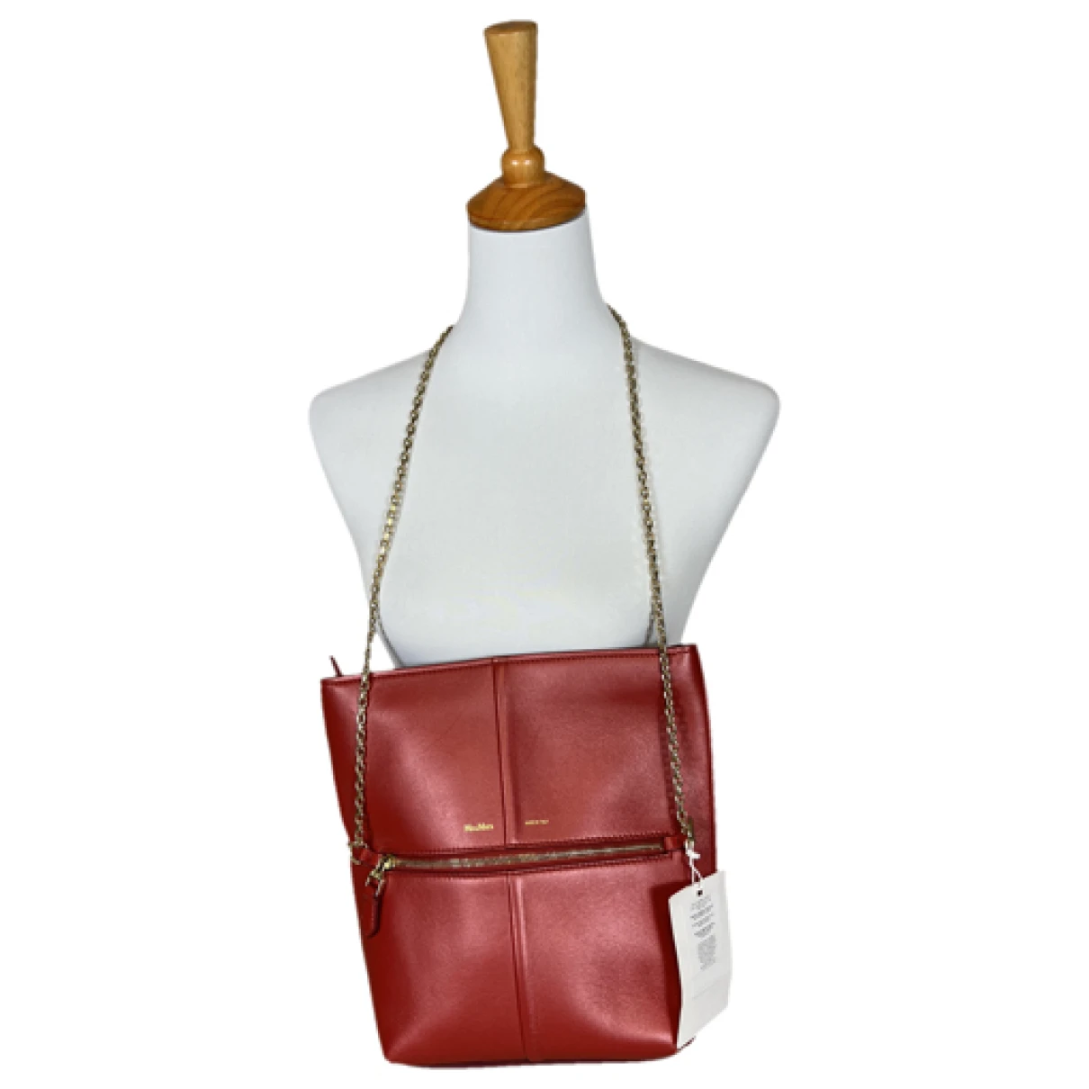 Pre-owned Max Mara Leather Crossbody Bag In Red