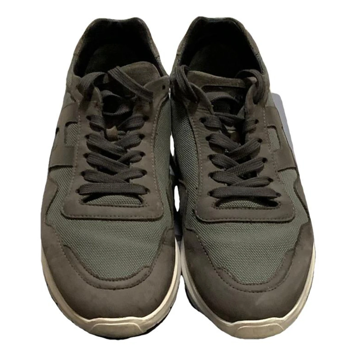 Pre-owned Hogan Leather Low Trainers In Grey