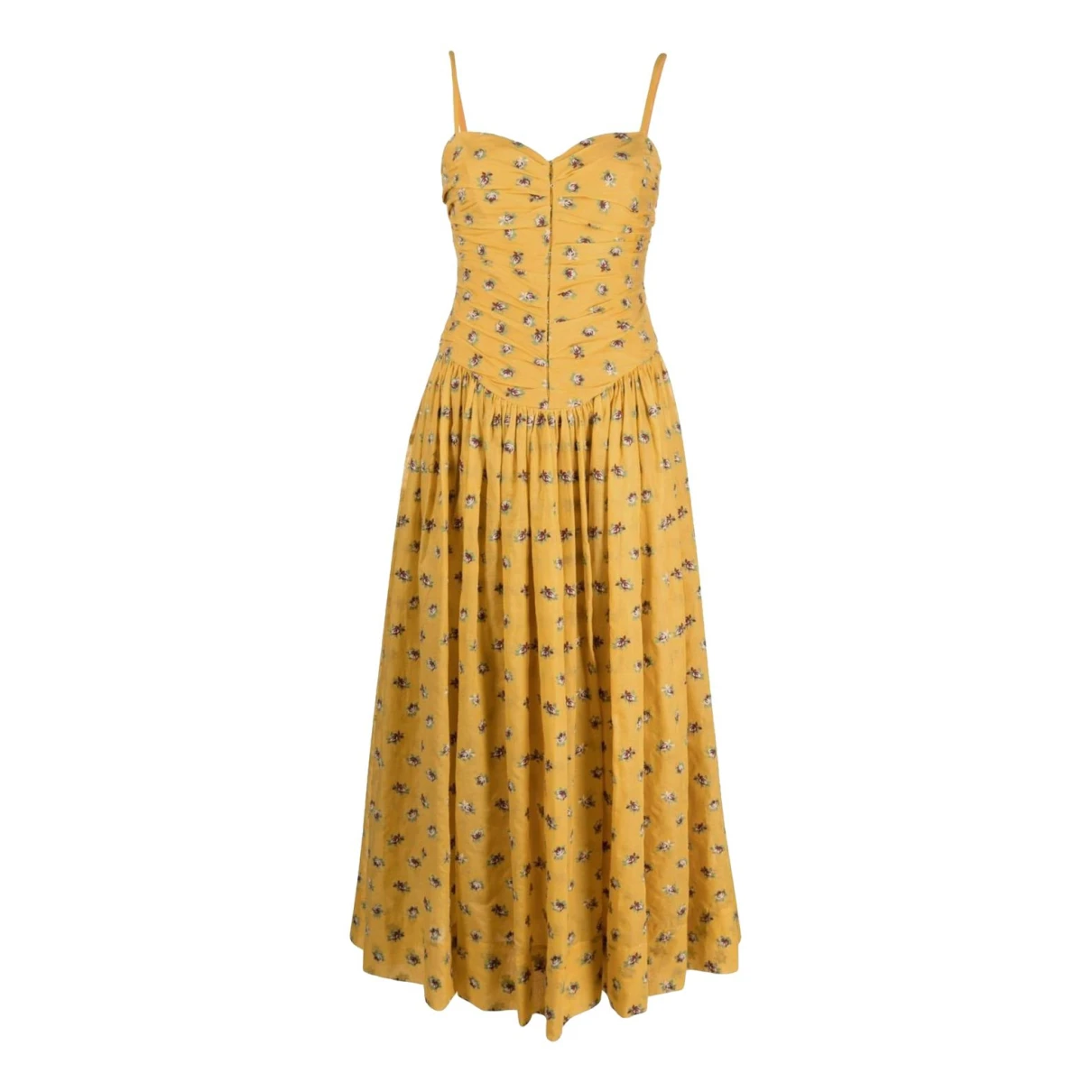 Pre-owned Tory Burch Mid-length Dress In Yellow