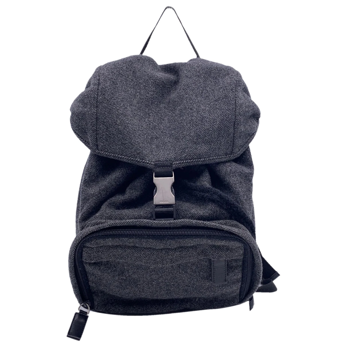 Pre-owned Prada Wool Backpack In Grey