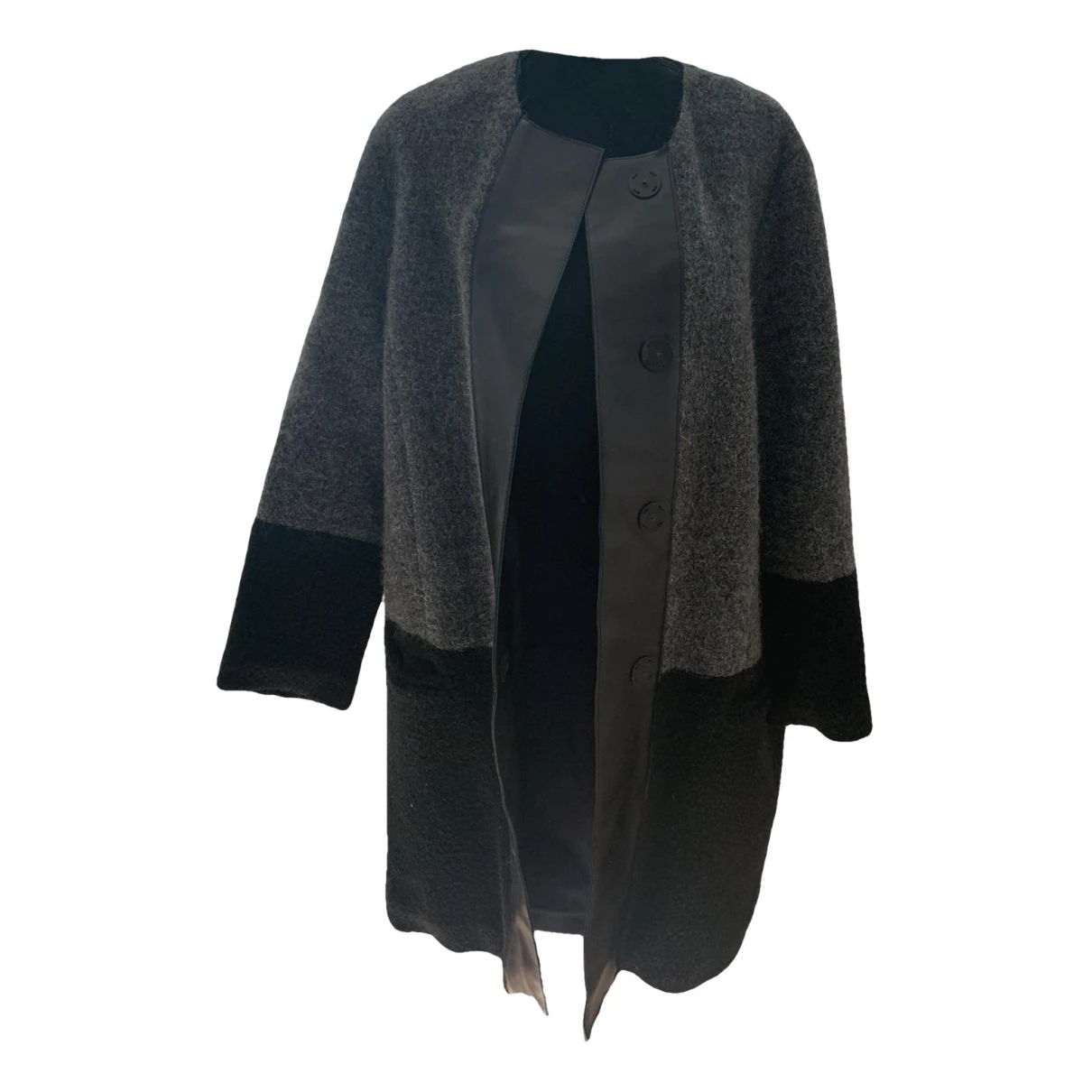 Pre-owned Gerard Darel Wool Coat In Grey