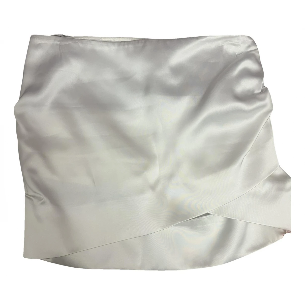 Pre-owned Off-white Silk Mini Skirt In White