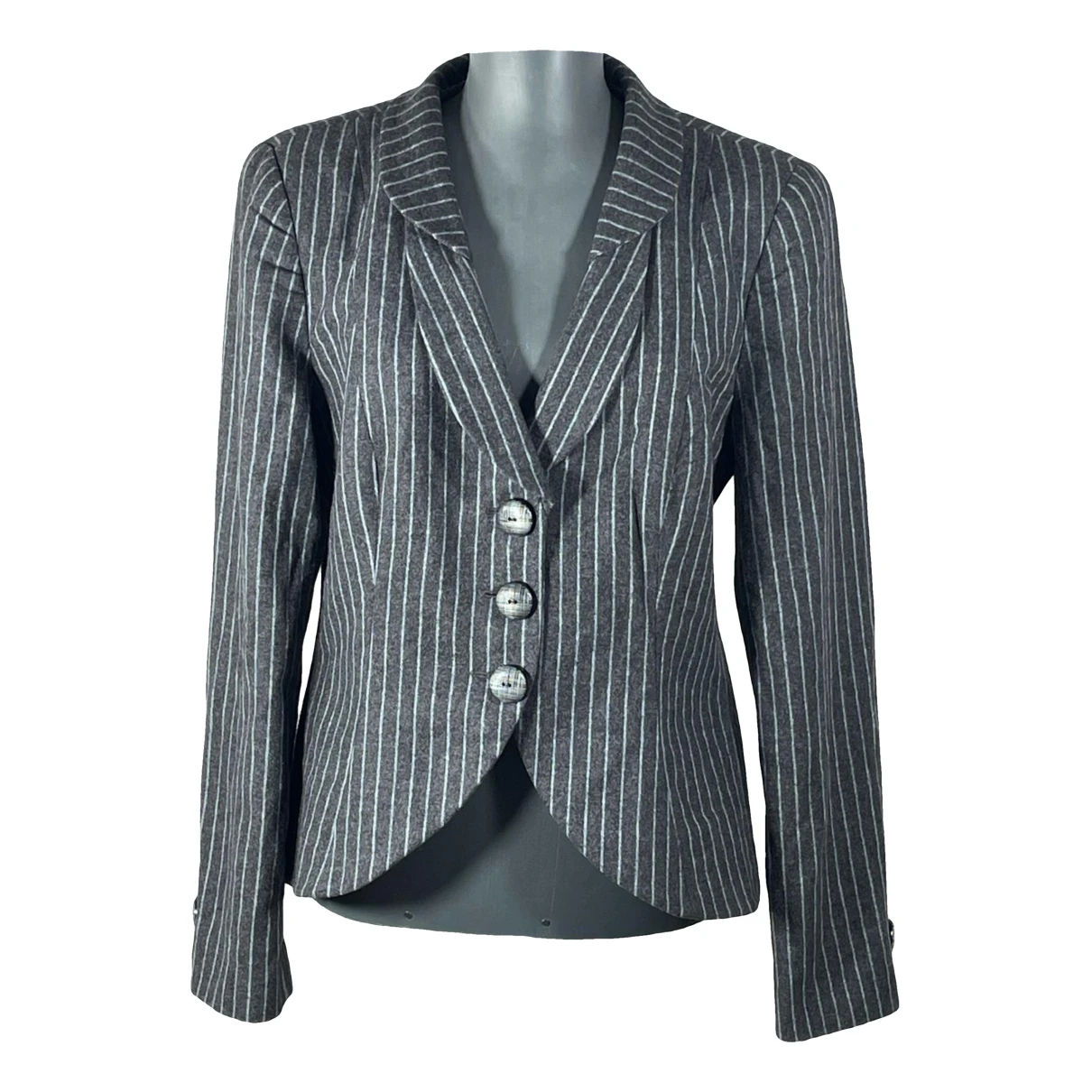Pre-owned Giorgio Armani Wool Short Vest In Grey