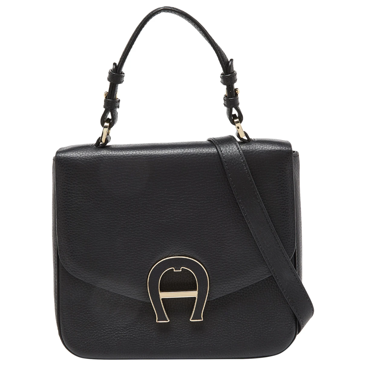 Pre-owned Aigner Leather Bag In Black