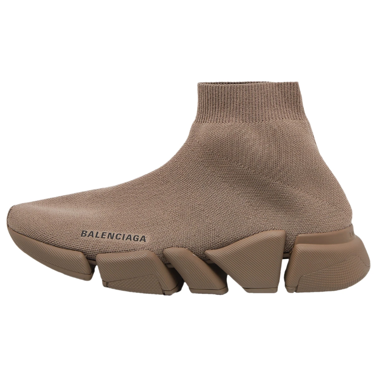 Pre-owned Balenciaga Cloth Trainers In Brown
