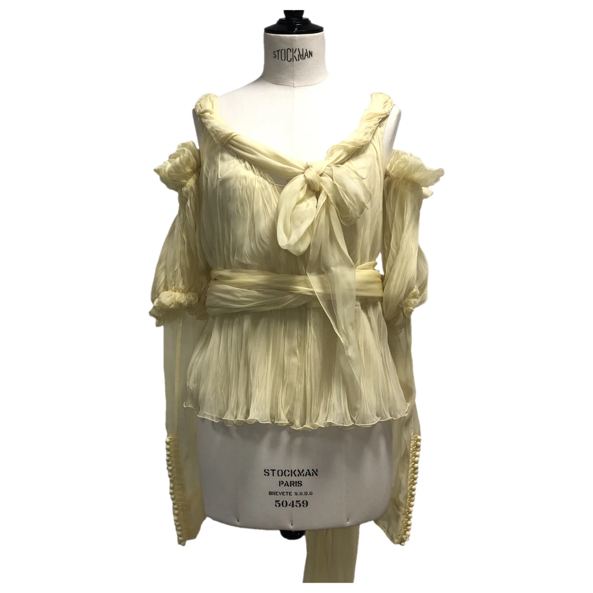 Pre-owned Saint Laurent Silk Blouse In Yellow