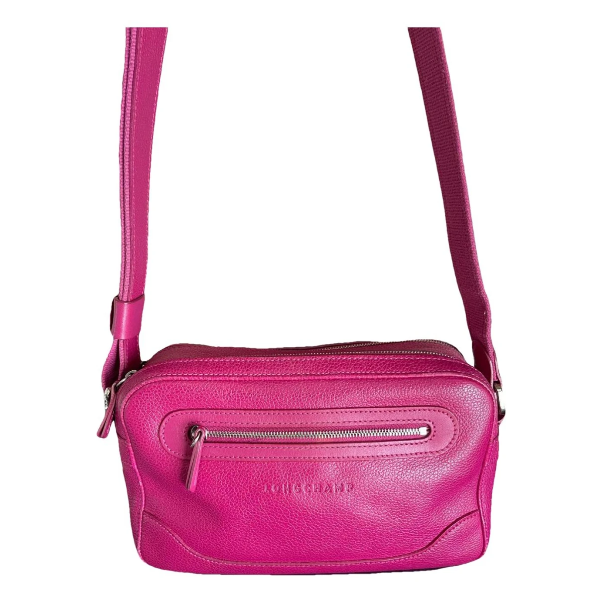 Pre-owned Longchamp Leather Clutch Bag In Pink