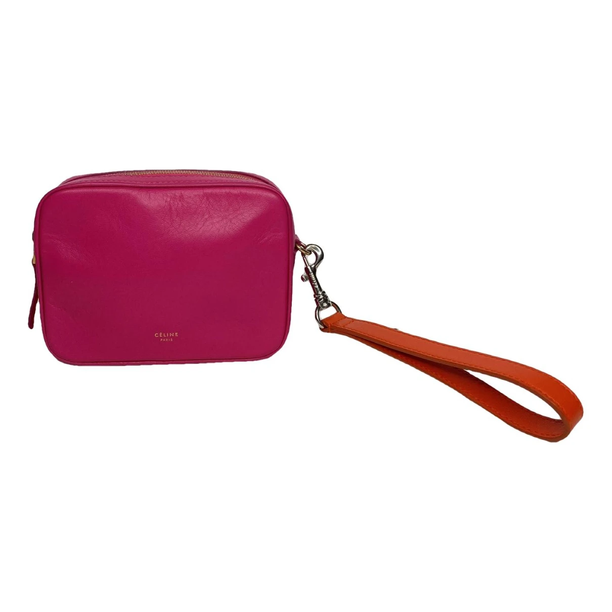Pre-owned Celine Charm Leather Clutch Bag In Pink