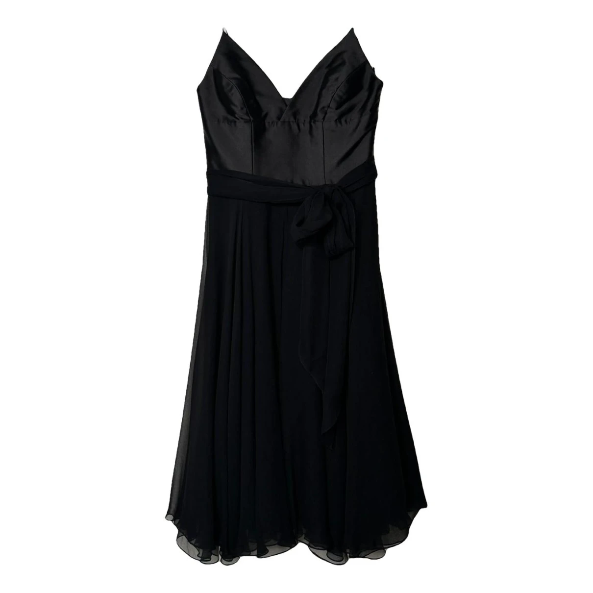 Pre-owned Ralph Lauren Silk Maxi Dress In Black