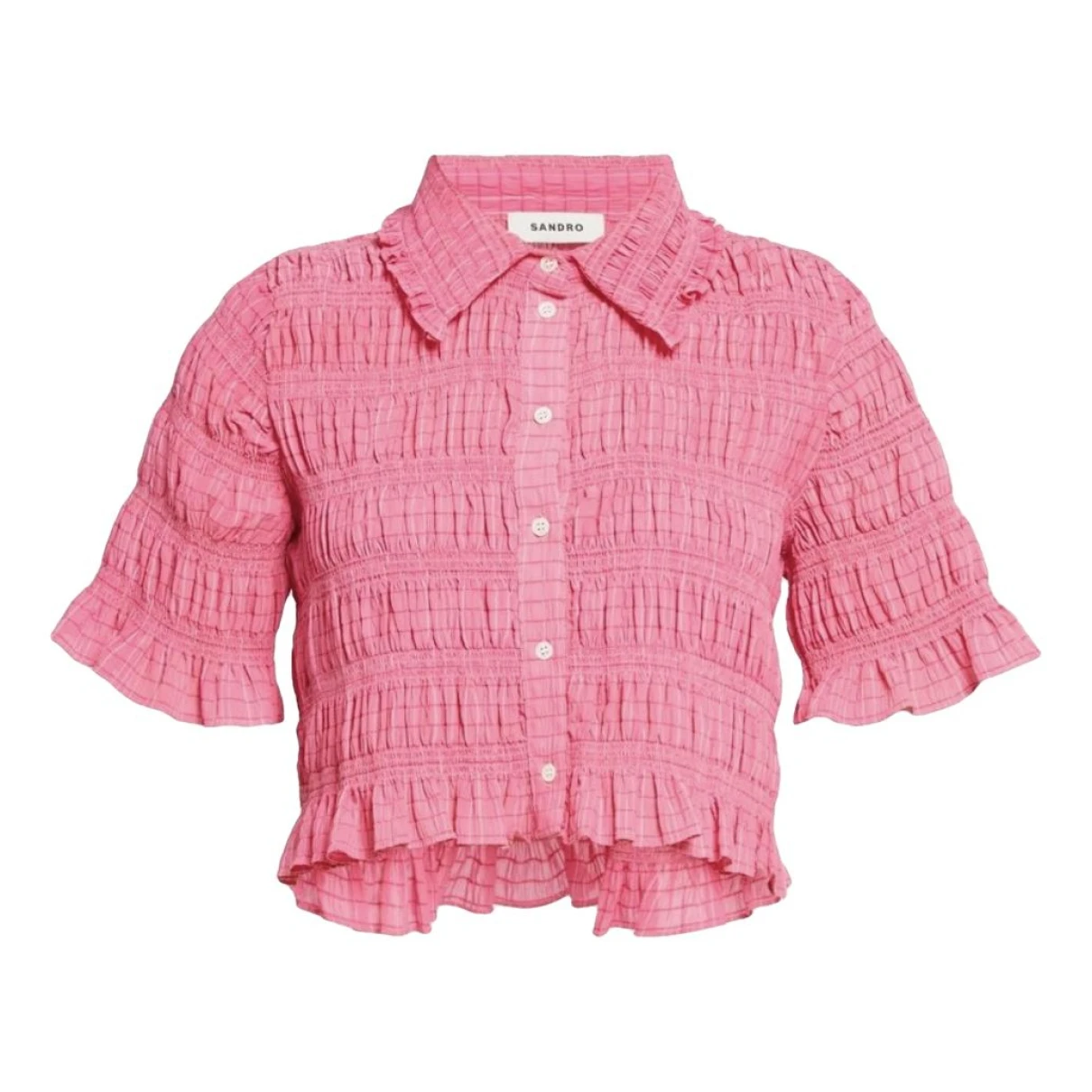 Pre-owned Sandro Blouse In Pink