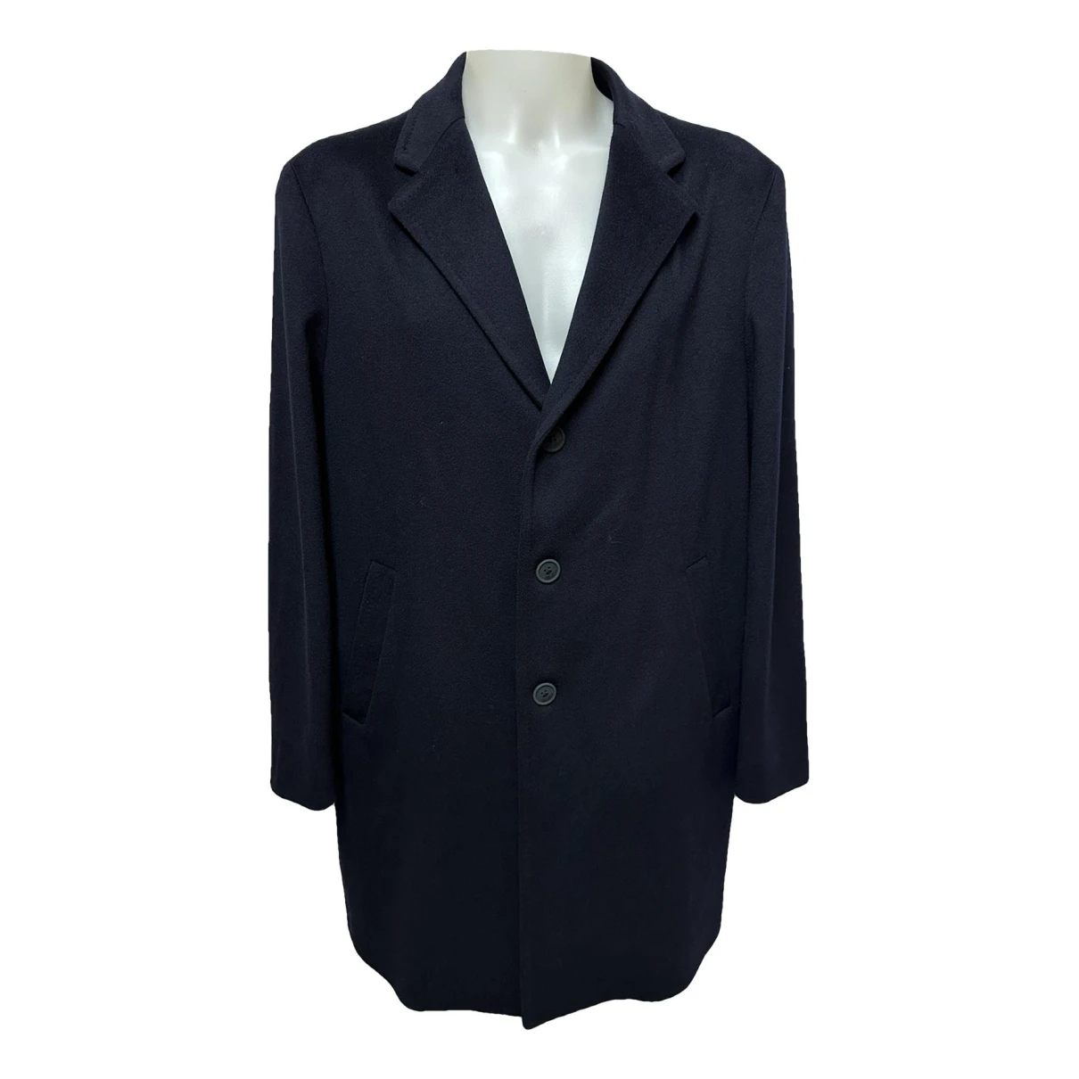 Pre-owned Borsalino Wool Coat In Blue