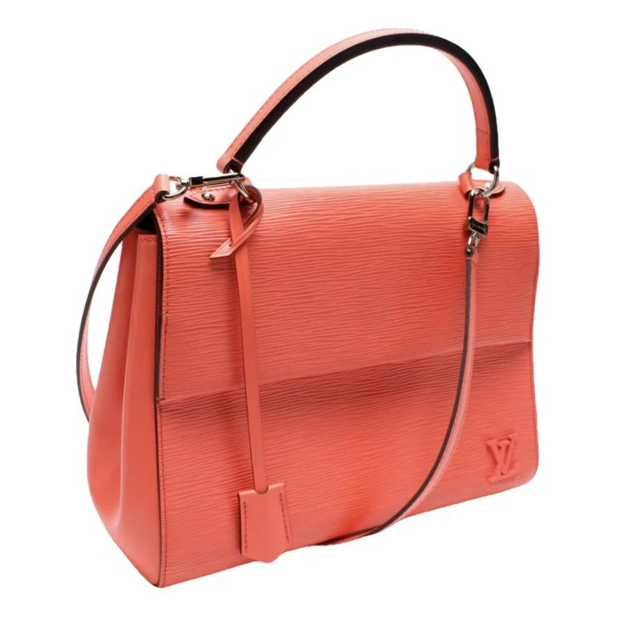 Pre-owned Louis Vuitton Cluny Leather Handbag In Orange