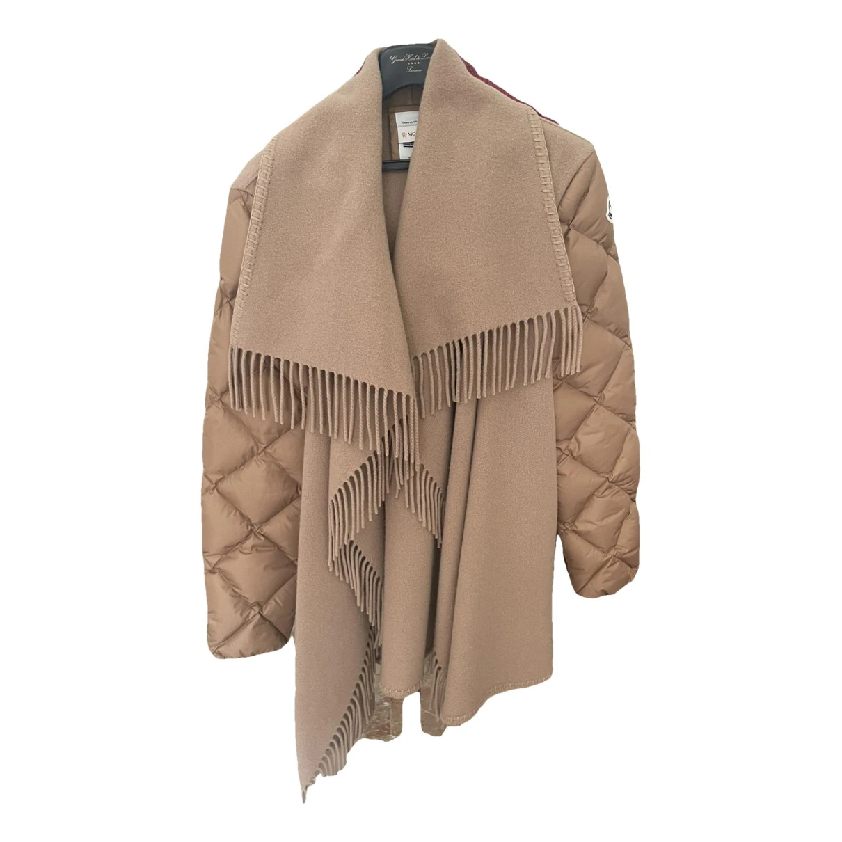 Pre-owned Moncler Wool Cape In Beige