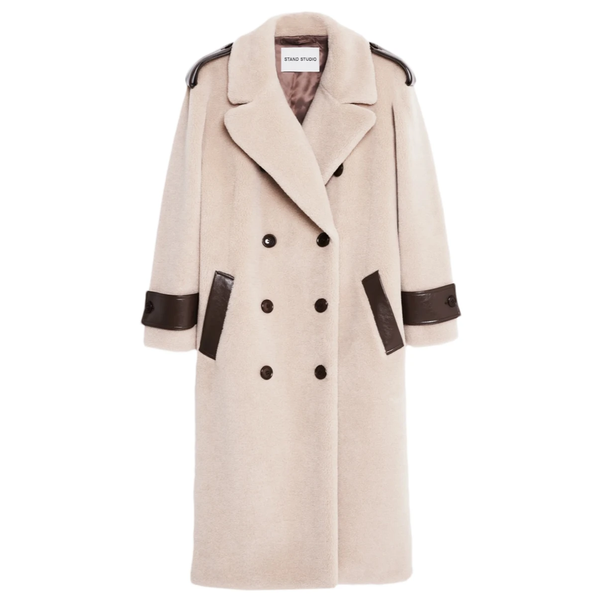 Pre-owned Stand Studio Trench Coat In Beige