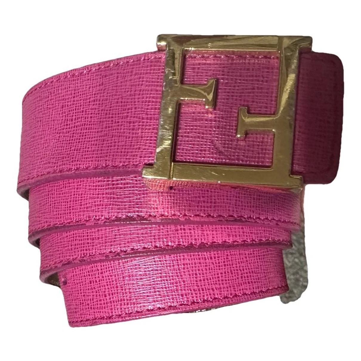 Pre-owned Fendi Leather Belt In Pink
