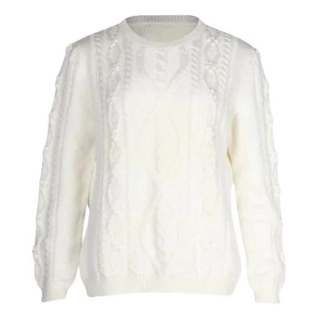 Pre-owned Miu Miu Wool Knitwear In White
