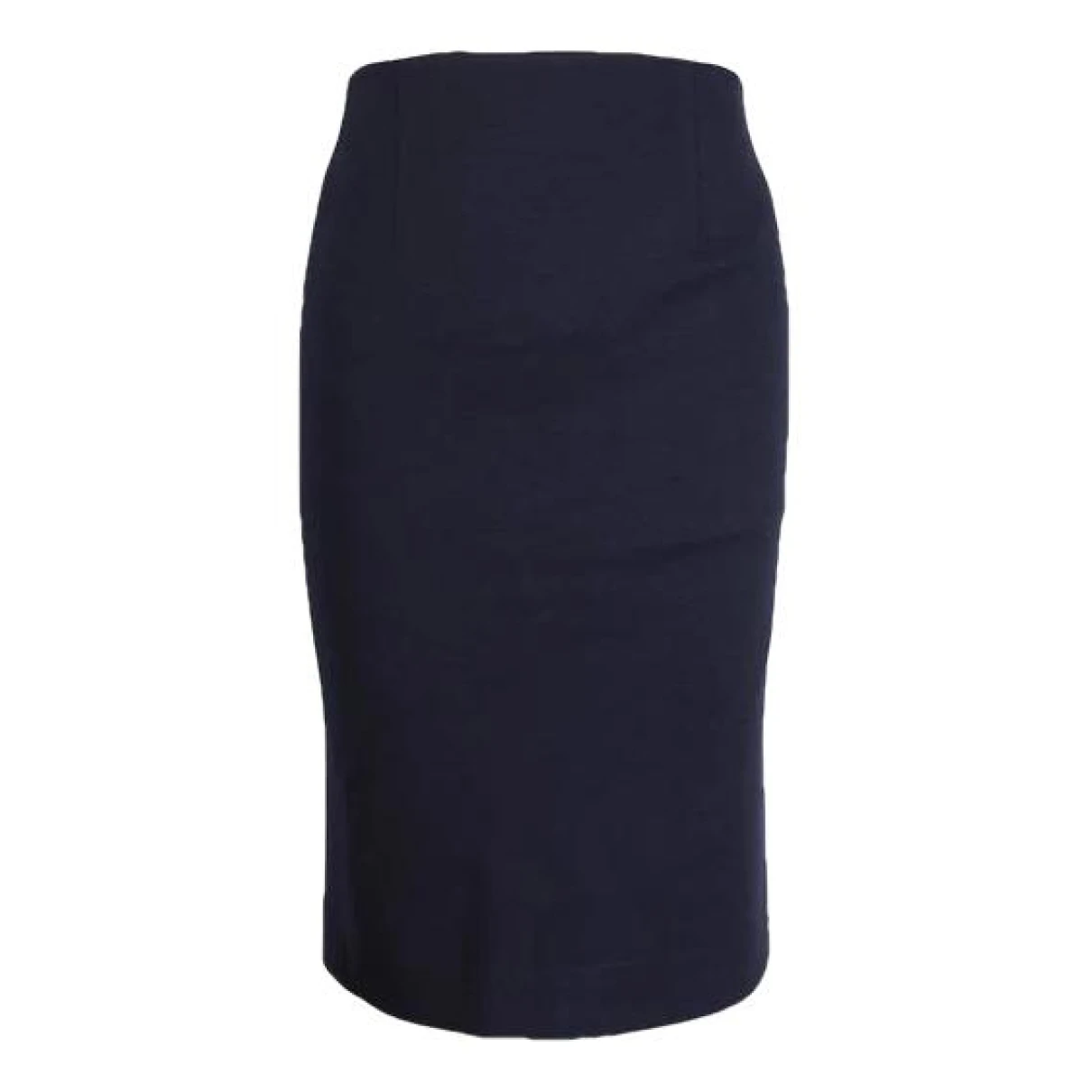 Pre-owned Moschino Wool Skirt In Navy