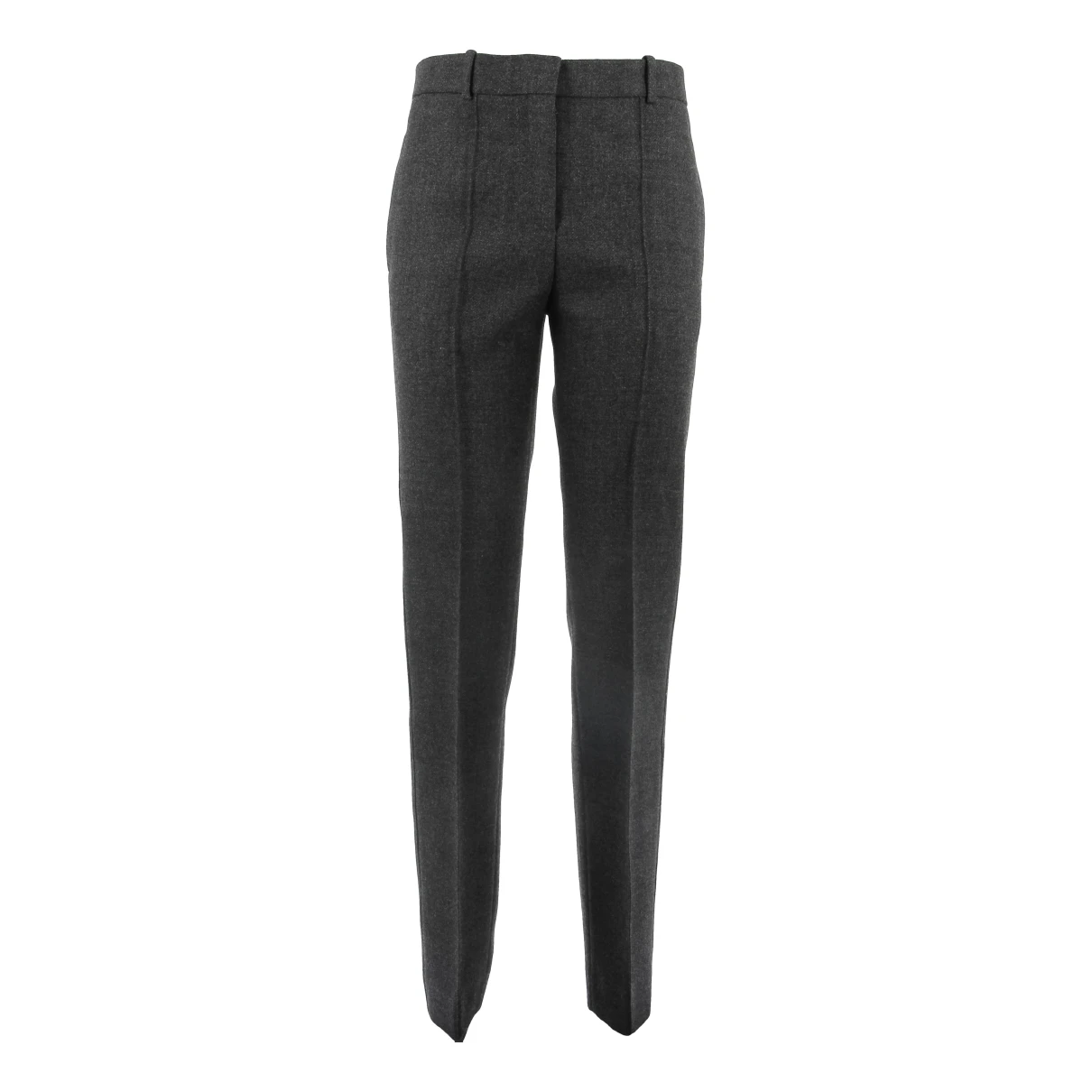 Pre-owned Celine Wool Trousers In Grey
