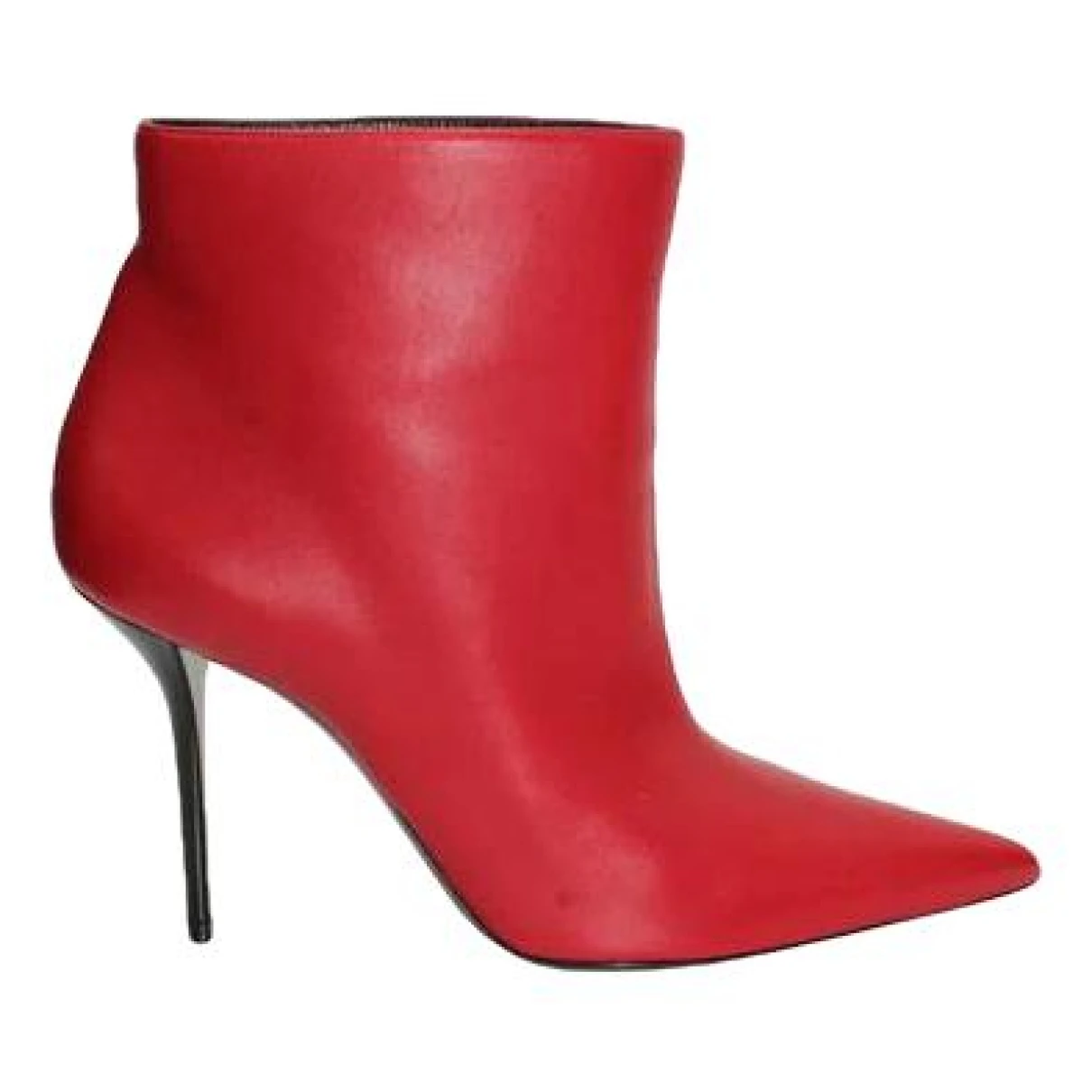 Pre-owned Saint Laurent Leather Boots In Red
