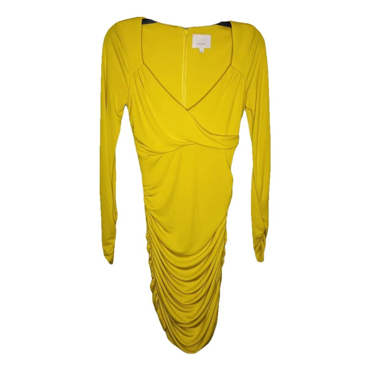 Pre-owned Cinq À Sept Mini Dress In Yellow