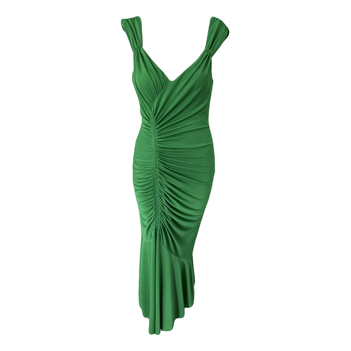 Pre-owned Cinq À Sept Mid-length Dress In Green