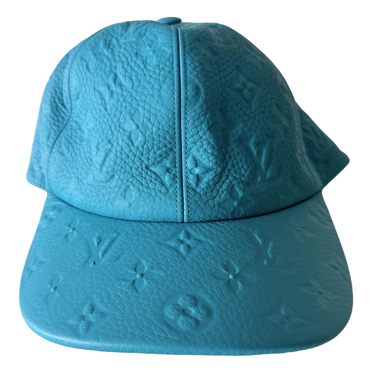 Pre-owned Louis Vuitton Leather Hat In Blue