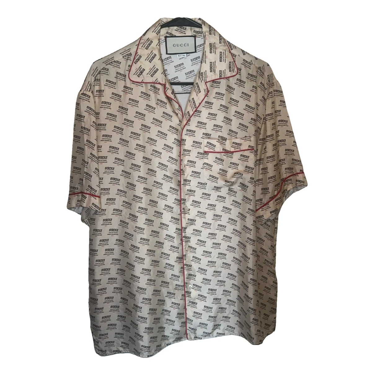 Pre-owned Gucci Silk Shirt In Khaki