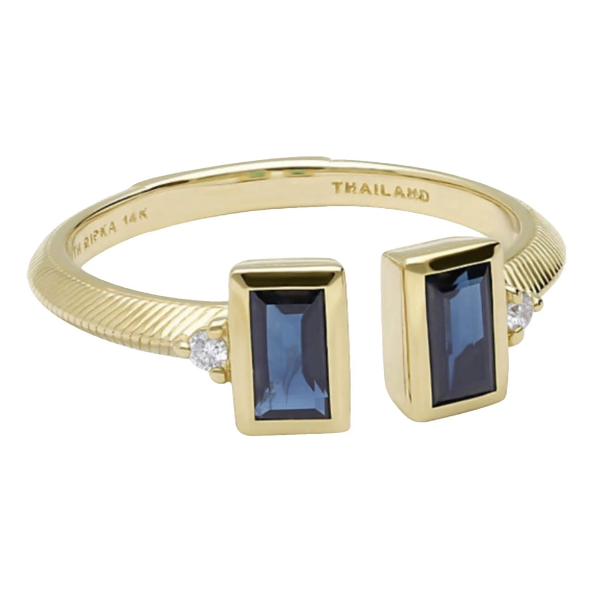 Pre-owned Judith Ripka Yellow Gold Ring In Blue