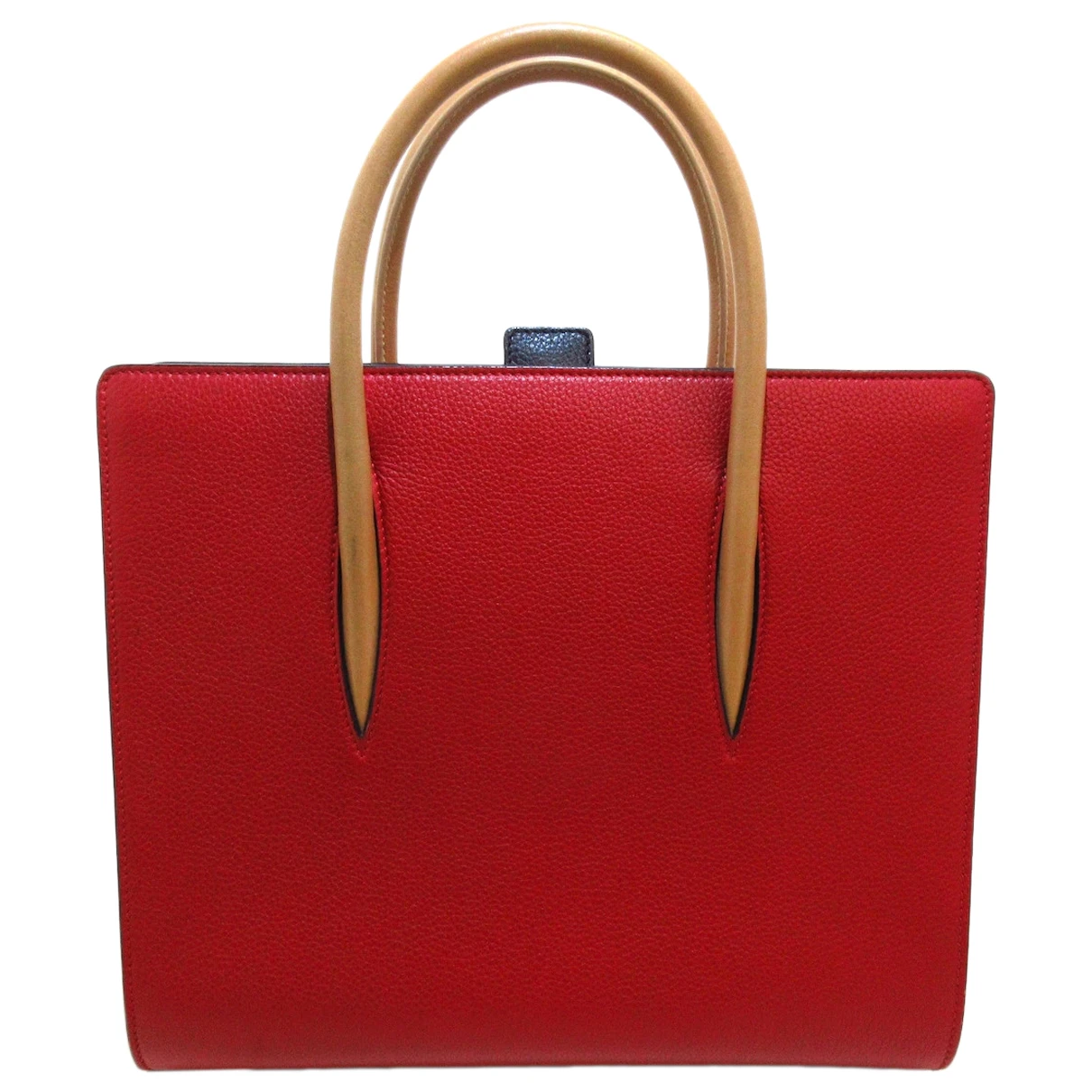 Pre-owned Christian Louboutin Paloma Leather Handbag In Red