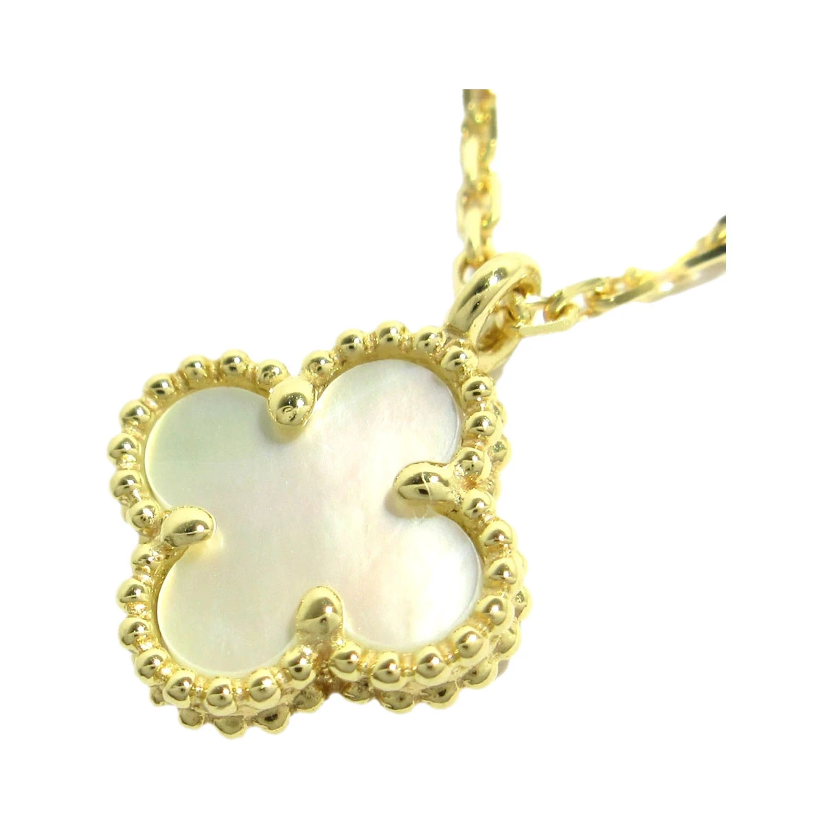 Pre-owned Van Cleef & Arpels Sweet Alhambra Yellow Gold Necklace