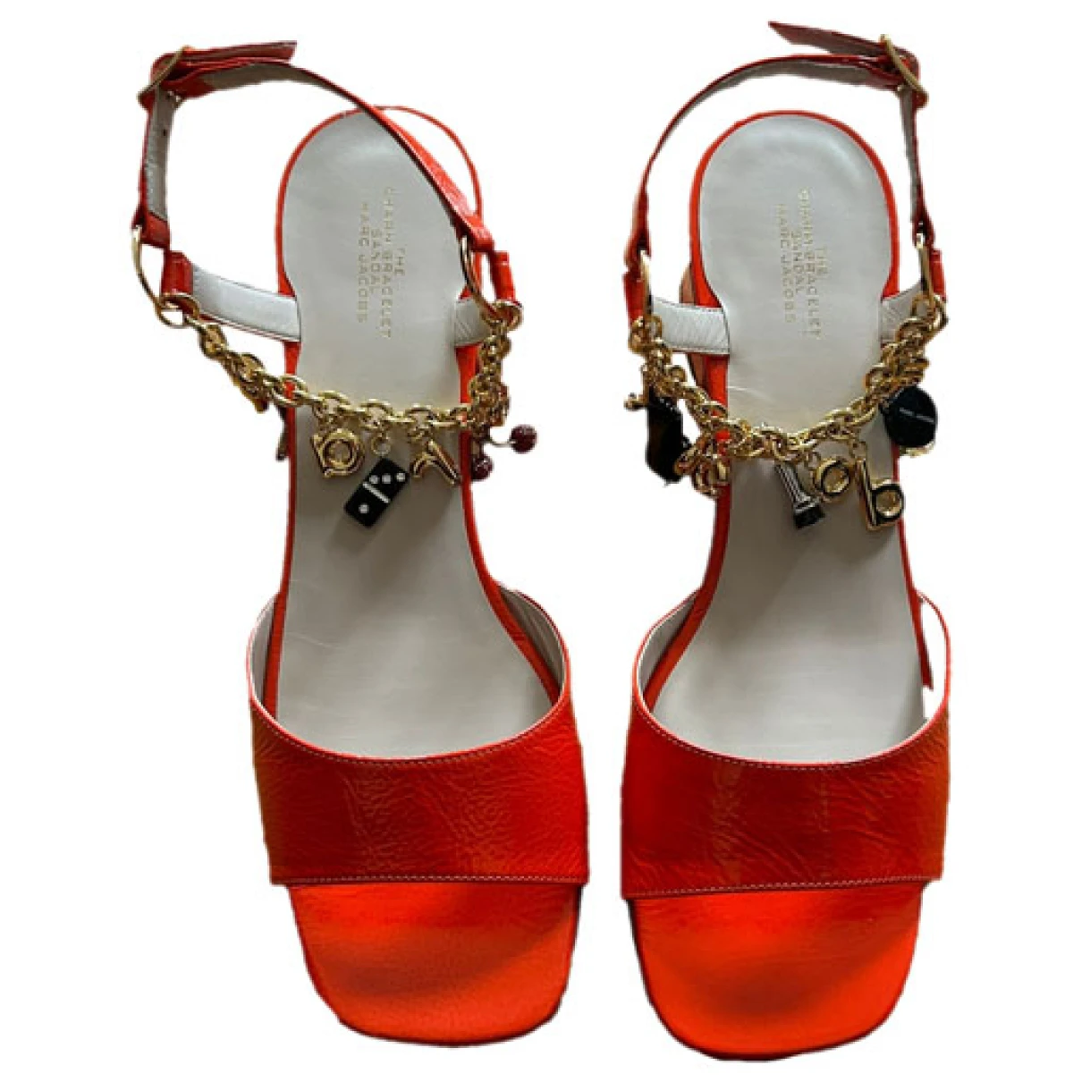 Pre-owned Marc Jacobs Patent Leather Sandal In Red